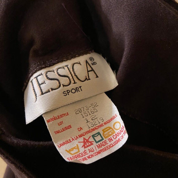 Jessica Sport brown faux suede flared midi skirt / size 12 - Picture 5 of 8